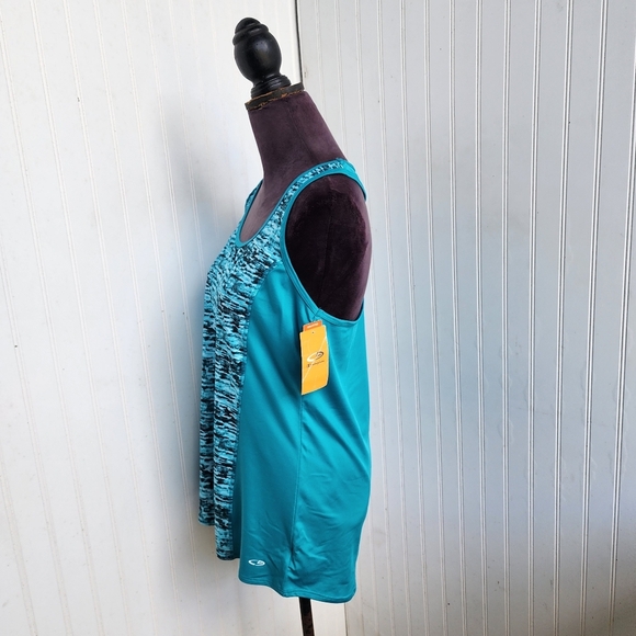 NWT Champion Women's Top Duodry Activewear Racerback Semi Fitted Teal Green Sz L - Picture 4 of 11